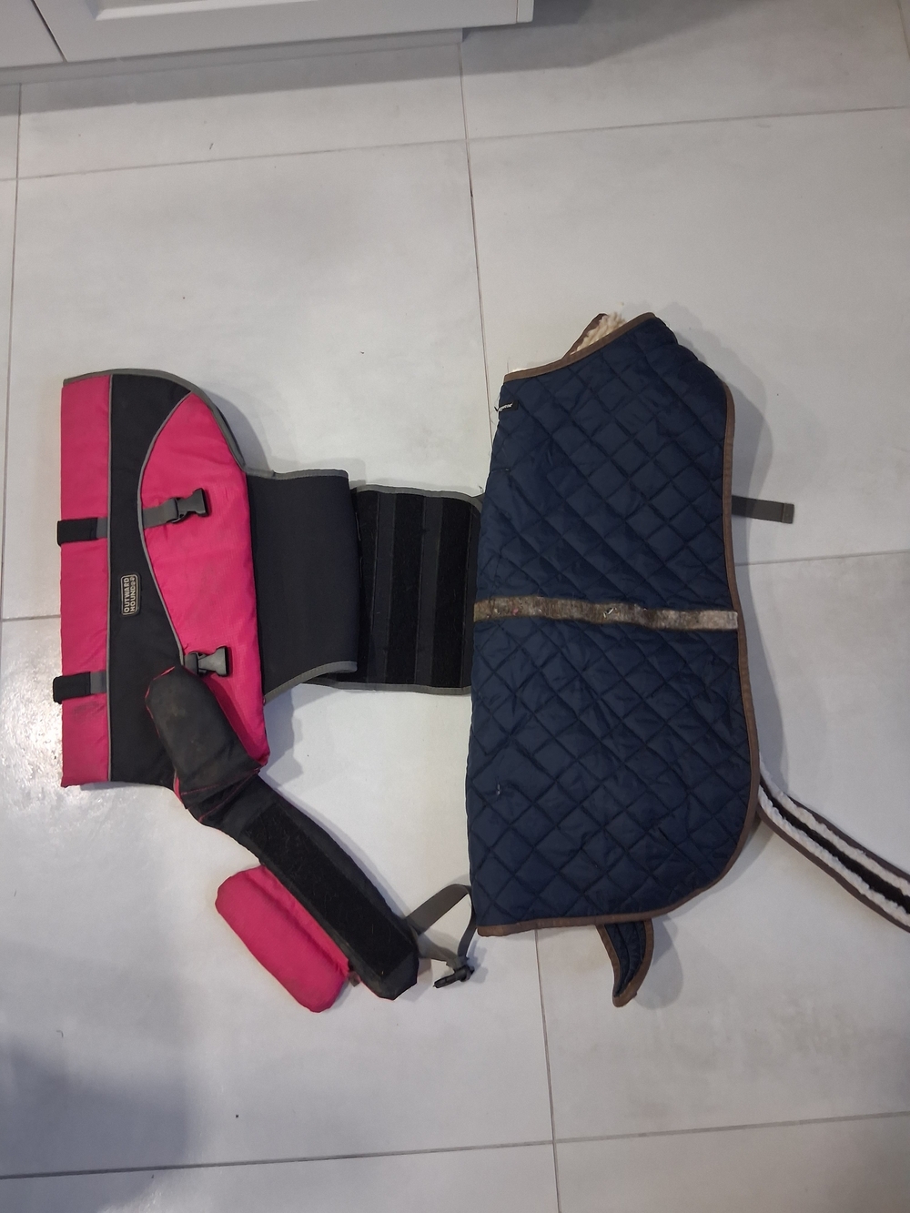 Pink and Black Reflective Dog Walking Harness Vest